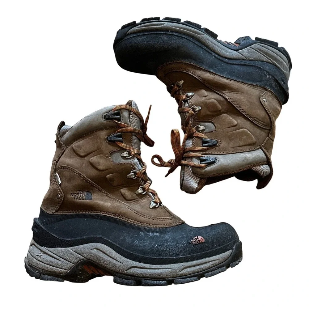 The North Face Baltoro 400 Mens Brown Black Waterproof Winter Boots Size 10